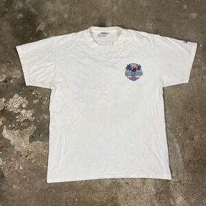 Vintage 90s Hard Rock Café T-Shirt Size Large White St. Thomas Graphic